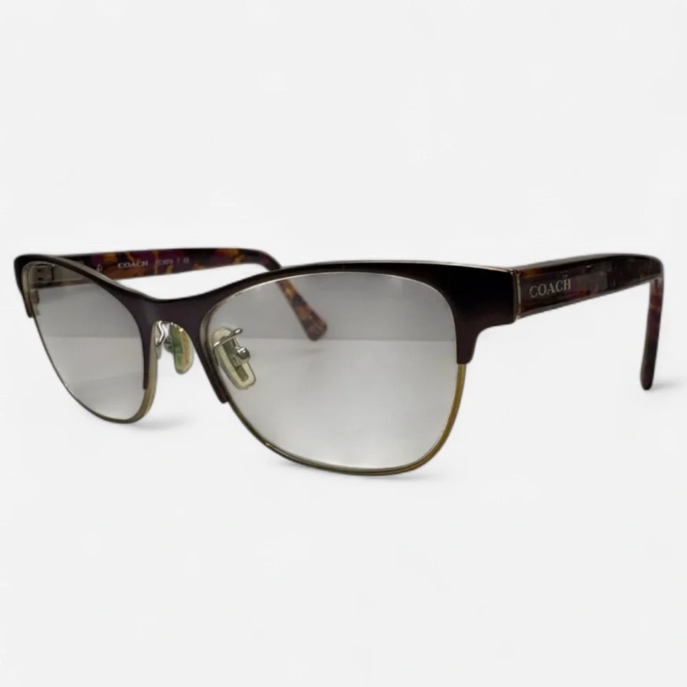 COACH EYEGLASSES 9241 (Satin Prpl‎ Gold/Prpl Confetti) 52•17•135 COACH GLASSES